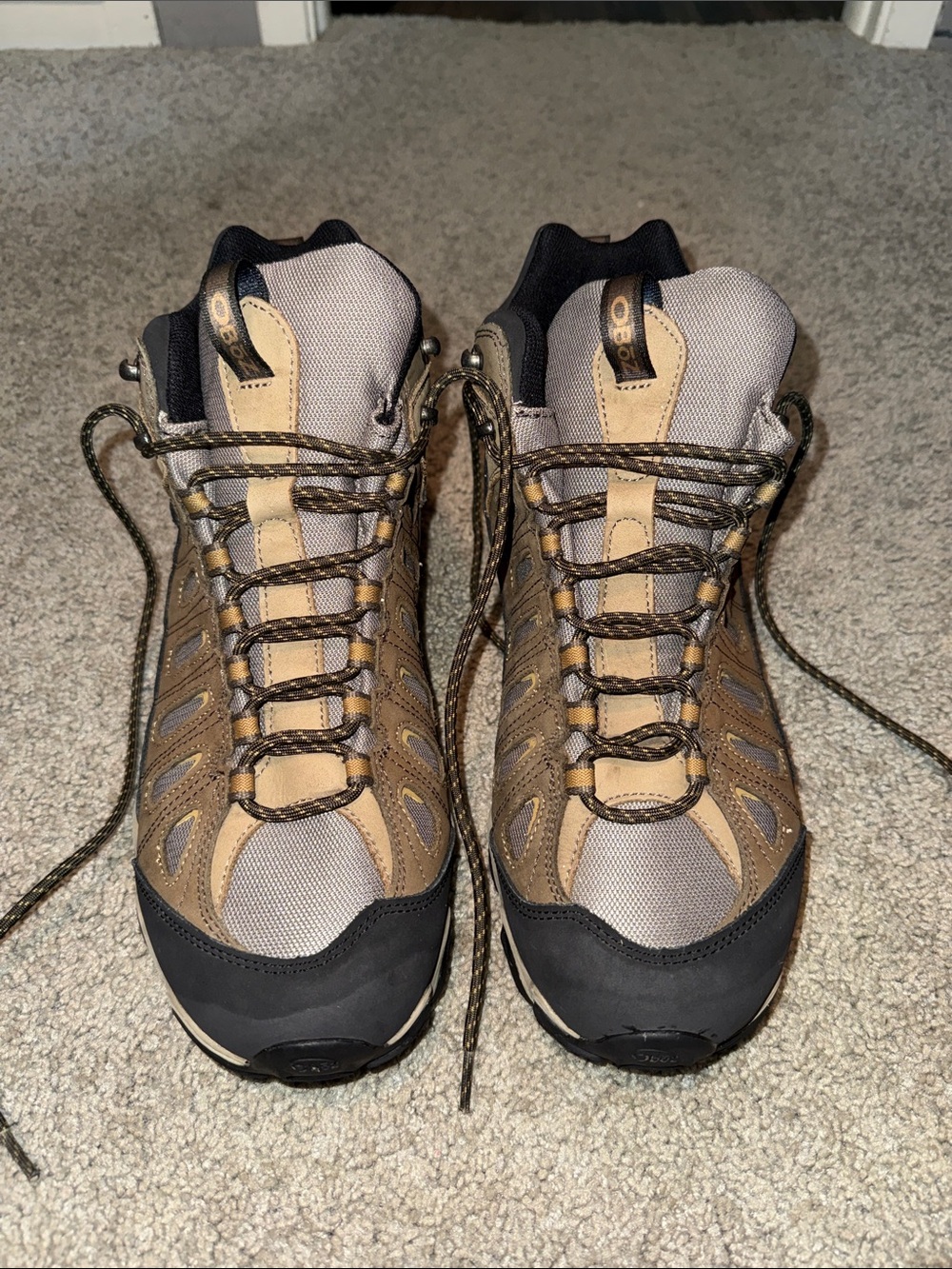 Men's Tan and Gray Trail Boots — Outdoor Performance